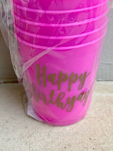 Birthday Cocktail Party Cups