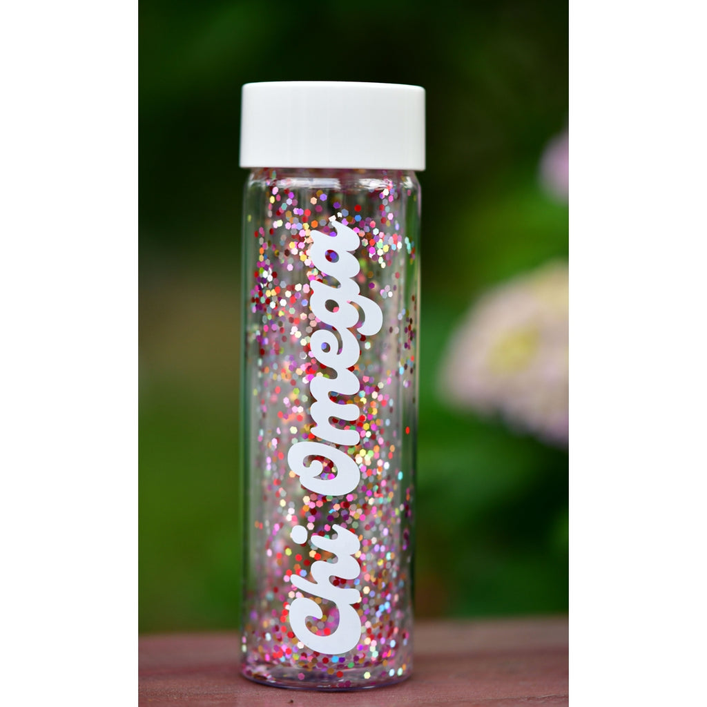 Sorority Flip Top Water Bottle with Gold Lid –