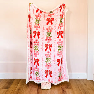 Sorority Floral Sherpa Blanket
