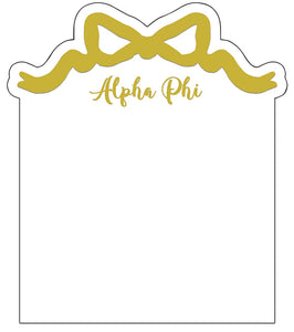 Sorority Acrylic Gold Bow Frame