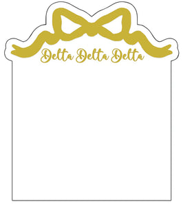 Sorority Acrylic Gold Bow Frame