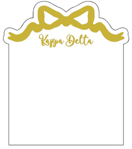 Sorority Acrylic Gold Bow Frame