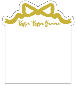 Sorority Acrylic Gold Bow Frame