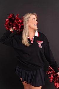 Red Raiders Sparkle Club Pullover by Brianna Cannon