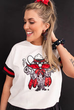 Raider Red Sparkle Tee by Brianna Cannon