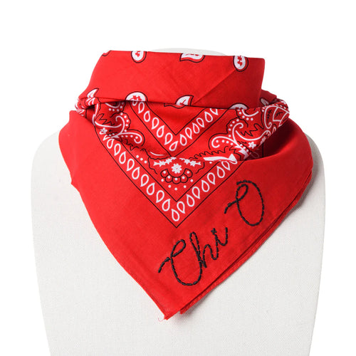 Sorority Bandana- Red & Black
