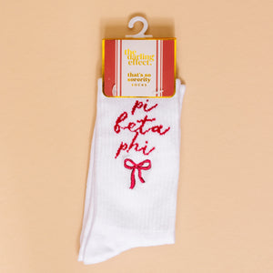 Sorority Crew Socks- Bow