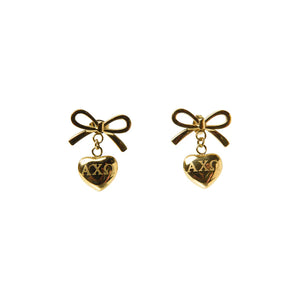 Bow & Heart Sorority Earrings