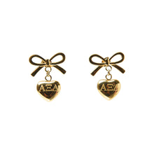 Bow & Heart Sorority Earrings