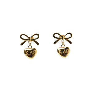 Bow & Heart Sorority Earrings