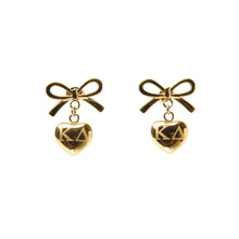 Bow & Heart Sorority Earrings