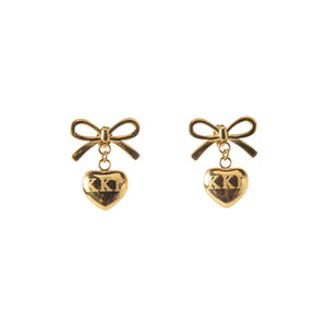 Bow & Heart Sorority Earrings