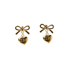 Bow & Heart Sorority Earrings