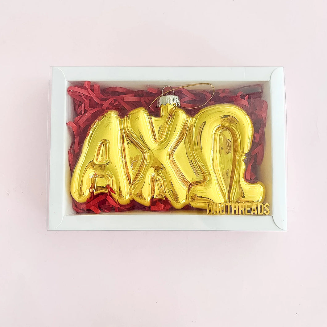 Bubble Letter Ornament- Sorority