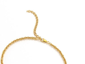 Tiffany Inspired Gold Cable Tag Necklace- Sorority