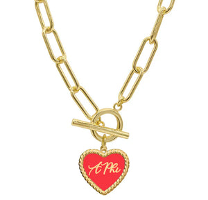 Color Heart Necklace- Sorority