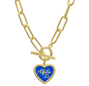 Color Heart Necklace- Sorority