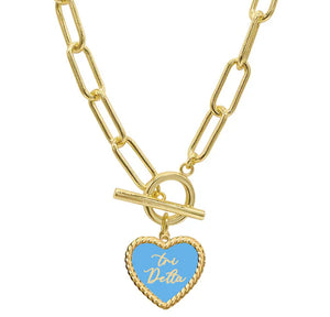 Color Heart Necklace- Sorority