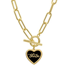 Color Heart Necklace- Sorority
