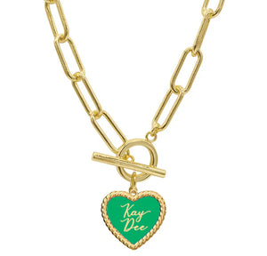 Color Heart Necklace- Sorority