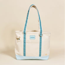 Sorority Canvas Tote Bag with Bag Charm