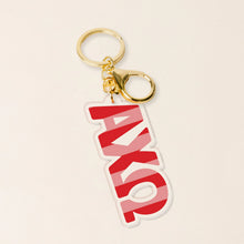 Striped Acrylic Keychain- Sorority