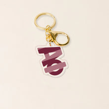 Striped Acrylic Keychain- Sorority