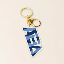 Striped Acrylic Keychain- Sorority