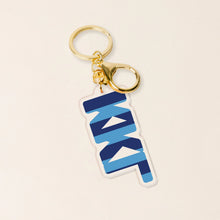Striped Acrylic Keychain- Sorority