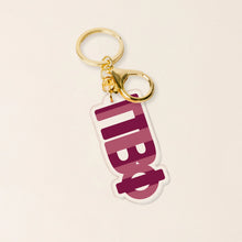 Striped Acrylic Keychain- Sorority