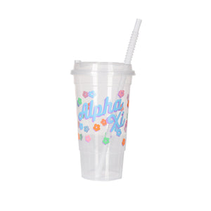 Flower Child "Slurpee" Clear Cup