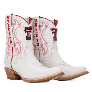 Texas Tech Game Day Boots "Sarah" Short Ivory