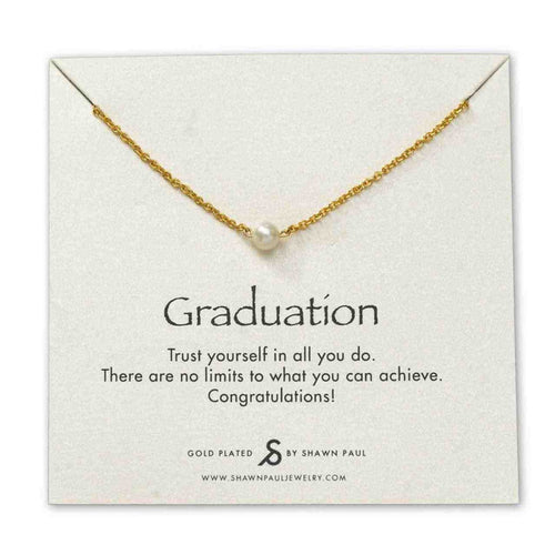 Graduation Pearl Gold Necklace