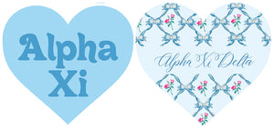 Double-Sided Heart Sorority Acrylic Coaster