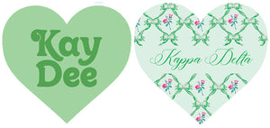 Double-Sided Heart Sorority Acrylic Coaster