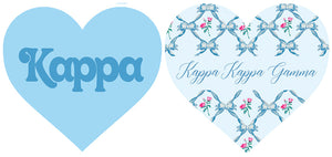 Double-Sided Heart Sorority Acrylic Coaster