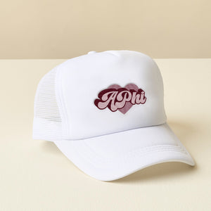 Retro Heart Sorority Trucker Hat