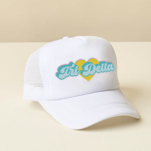 Retro Heart Sorority Trucker Hat