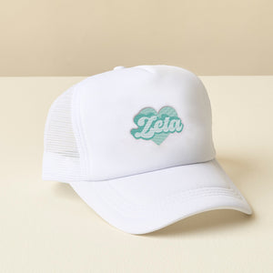 Retro Heart Sorority Trucker Hat