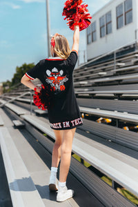 Texas Tech sequin dress by Brianna Cannon