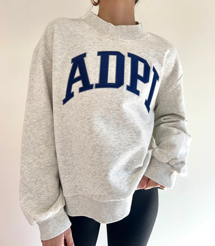 Sorority Mock Neck Sweatshirt- Parke Dupe