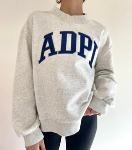 Sorority Mock Neck Sweatshirt- Parke Dupe