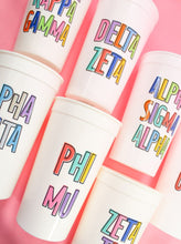 "Bring on the Fun" sorority plastic tumbler