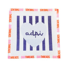 Sorority Needlepoint Heart Canvas- CANVAS ONLY- PRE-ORDER
