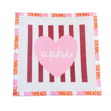 Sorority Needlepoint Heart Canvas- CANVAS ONLY- PRE-ORDER