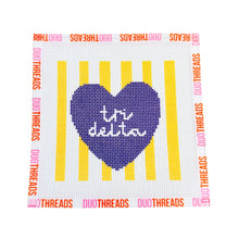 Sorority Needlepoint Heart Canvas- CANVAS ONLY- PRE-ORDER