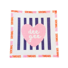 Sorority Needlepoint Heart Canvas- CANVAS ONLY- PRE-ORDER