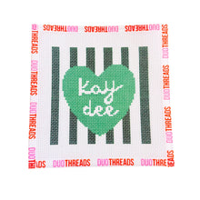 Sorority Needlepoint Heart Canvas- CANVAS ONLY- PRE-ORDER