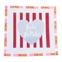 Sorority Needlepoint Heart Canvas- CANVAS ONLY- PRE-ORDER
