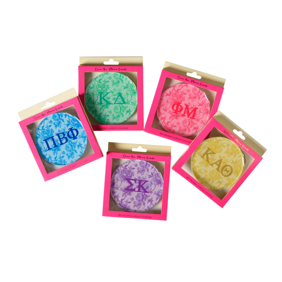 Sorority Floral Reversible Acrylic Coaster